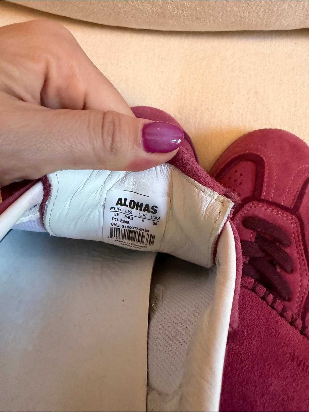 Alohas TB.490 club suede raspberry leather - Picture 5 of 7